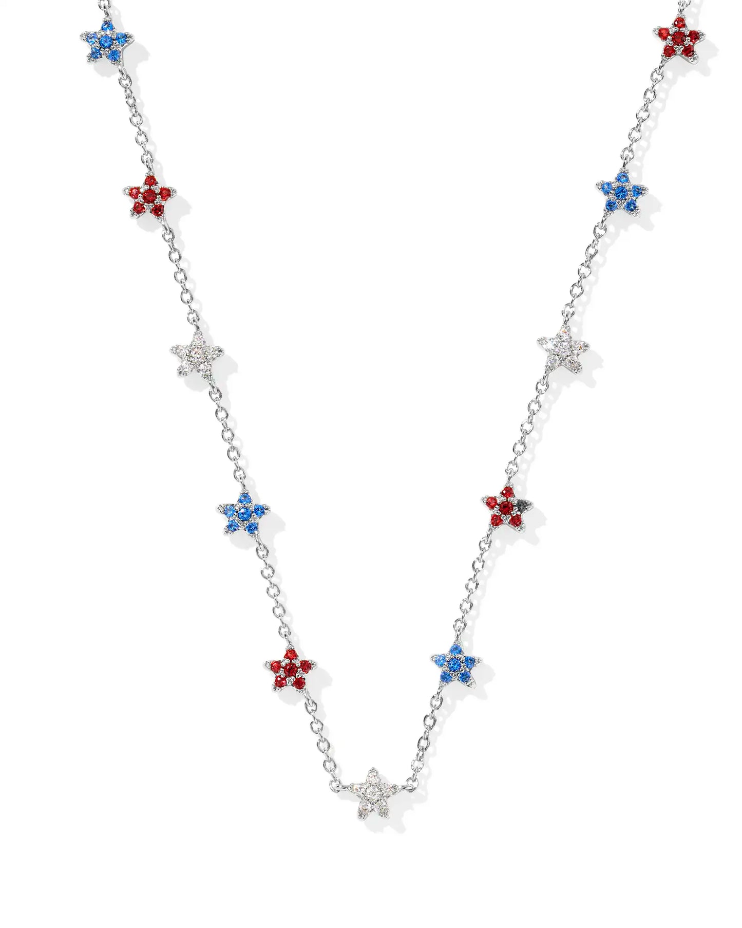 Kendra Scott Sierra Star Gold or Silver Crystal Strand Necklace