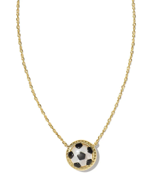 Kendra Scott Soccer Gold Short Pendant Necklace