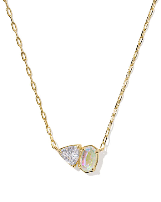 Kendra Scott Gold Tatum April Short Pendant Necklace