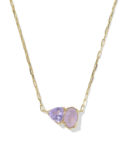 Kendra Scott Gold Tatum February Short Pendant Necklace