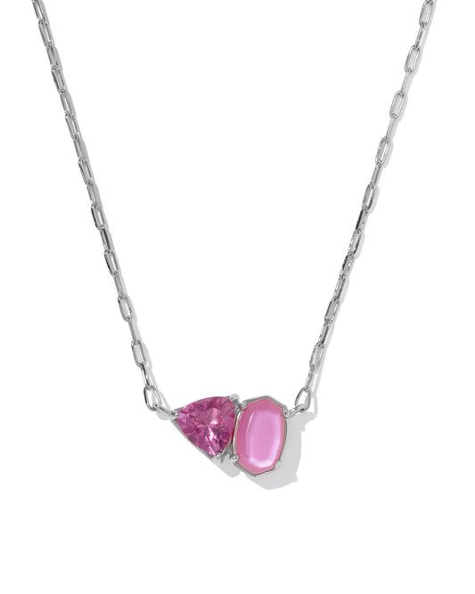 Kendra Scott Tatum Silver October Short Pendant Necklace