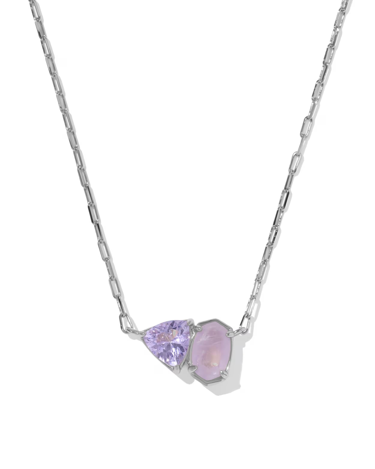 Kendra Scott Tatum Silver February Short Pendant Necklace