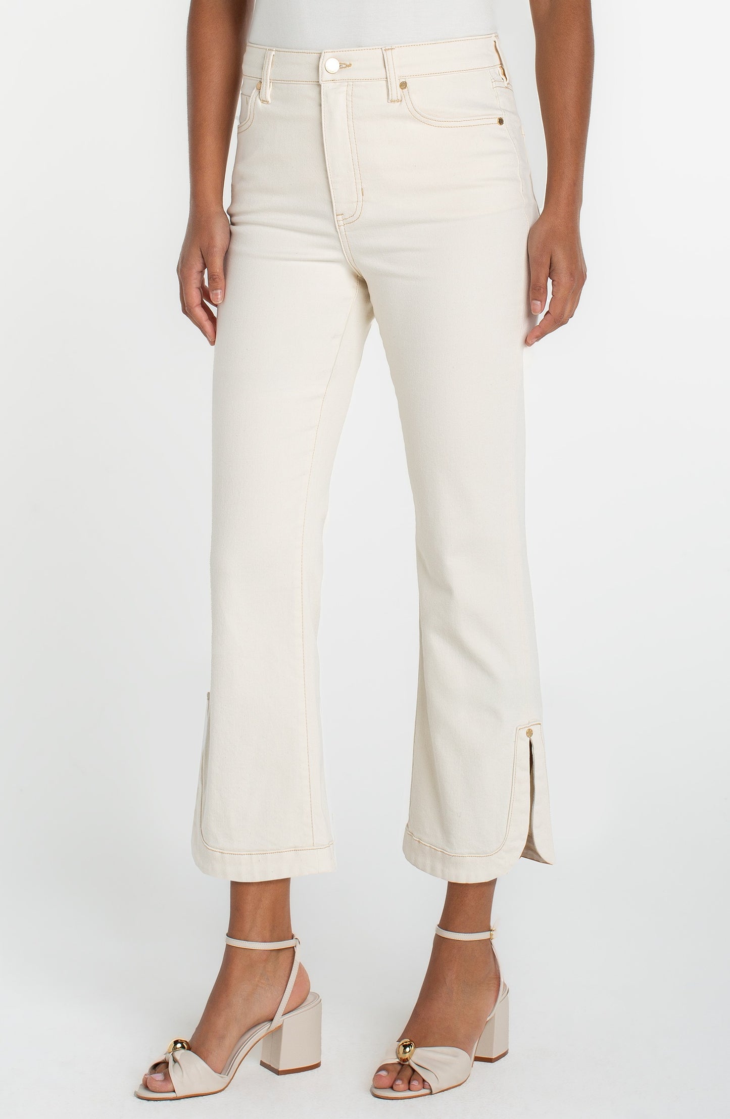 Liverpool High Rise Hannah Crop Flare with Tulip Hem