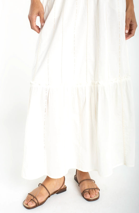 Liverpool Los Angeles Tiered Woven Pull-on Maxi Skirt