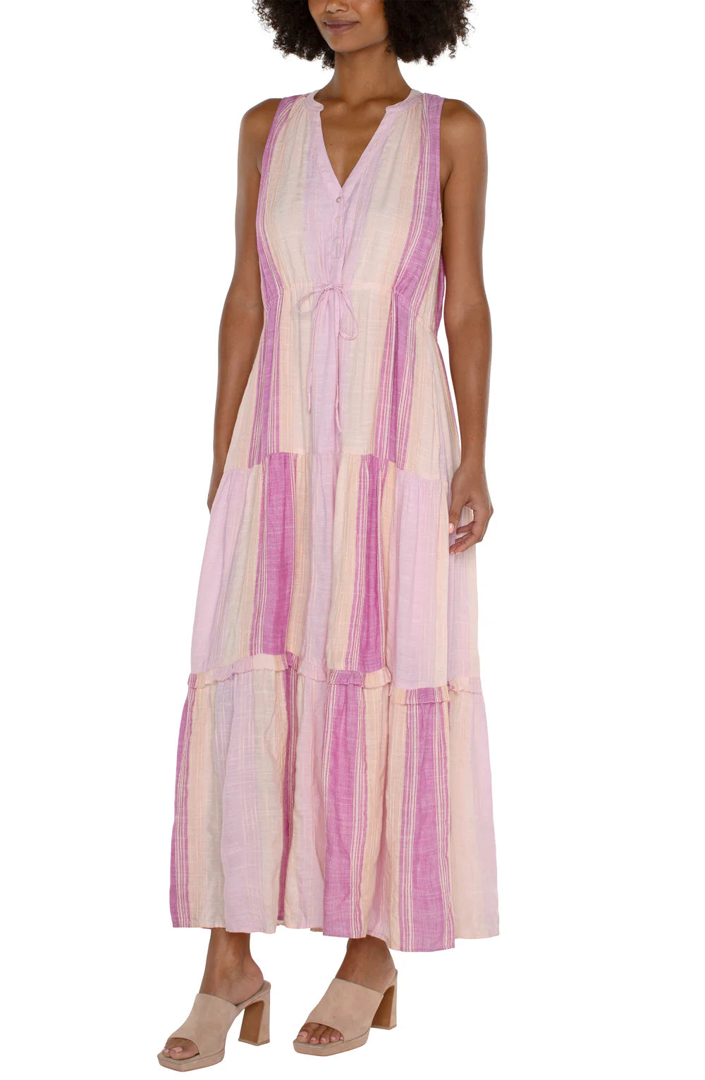 Liverpool SLEEVELESS TIERED MAXI DRESS