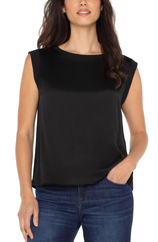 Liverpool Sleeveless Woven Knit Top
