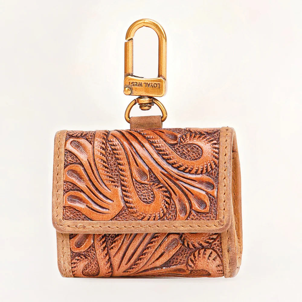 Loyal West Gloriana Clip On Bag Charm Handtooled