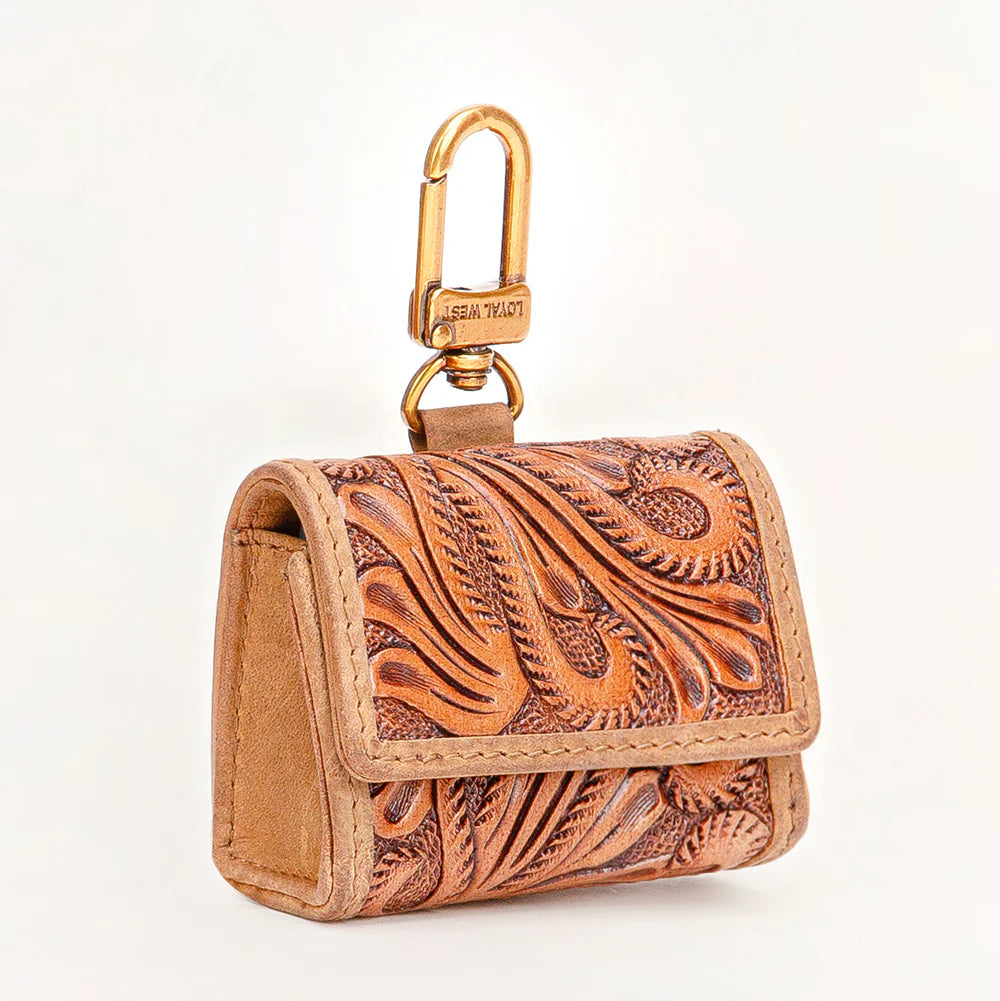 Loyal West Gloriana Clip On Bag Charm Handtooled