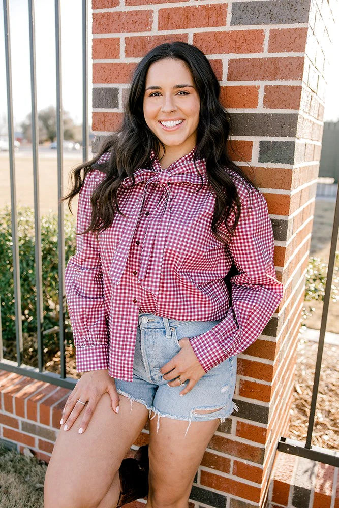 SADIE TOP-Maroon