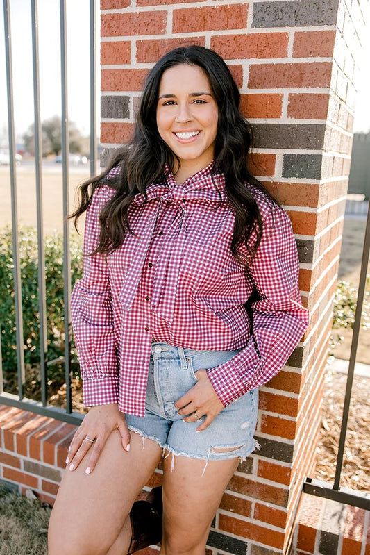 SADIE TOP-Maroon