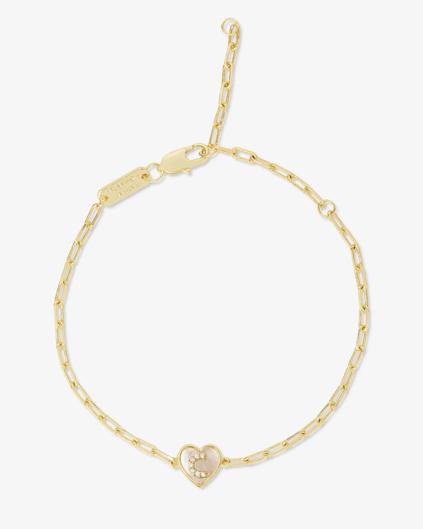 Melinda Maria Love Letters Heart Bracelet