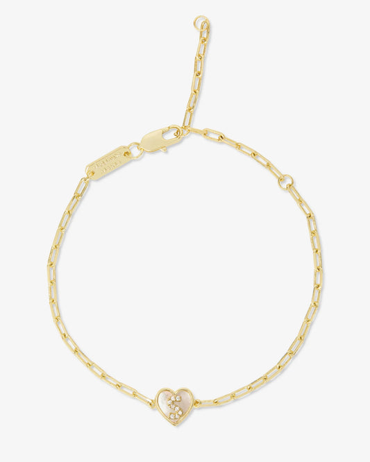 Melinda Maria Love Letters Heart Bracelet