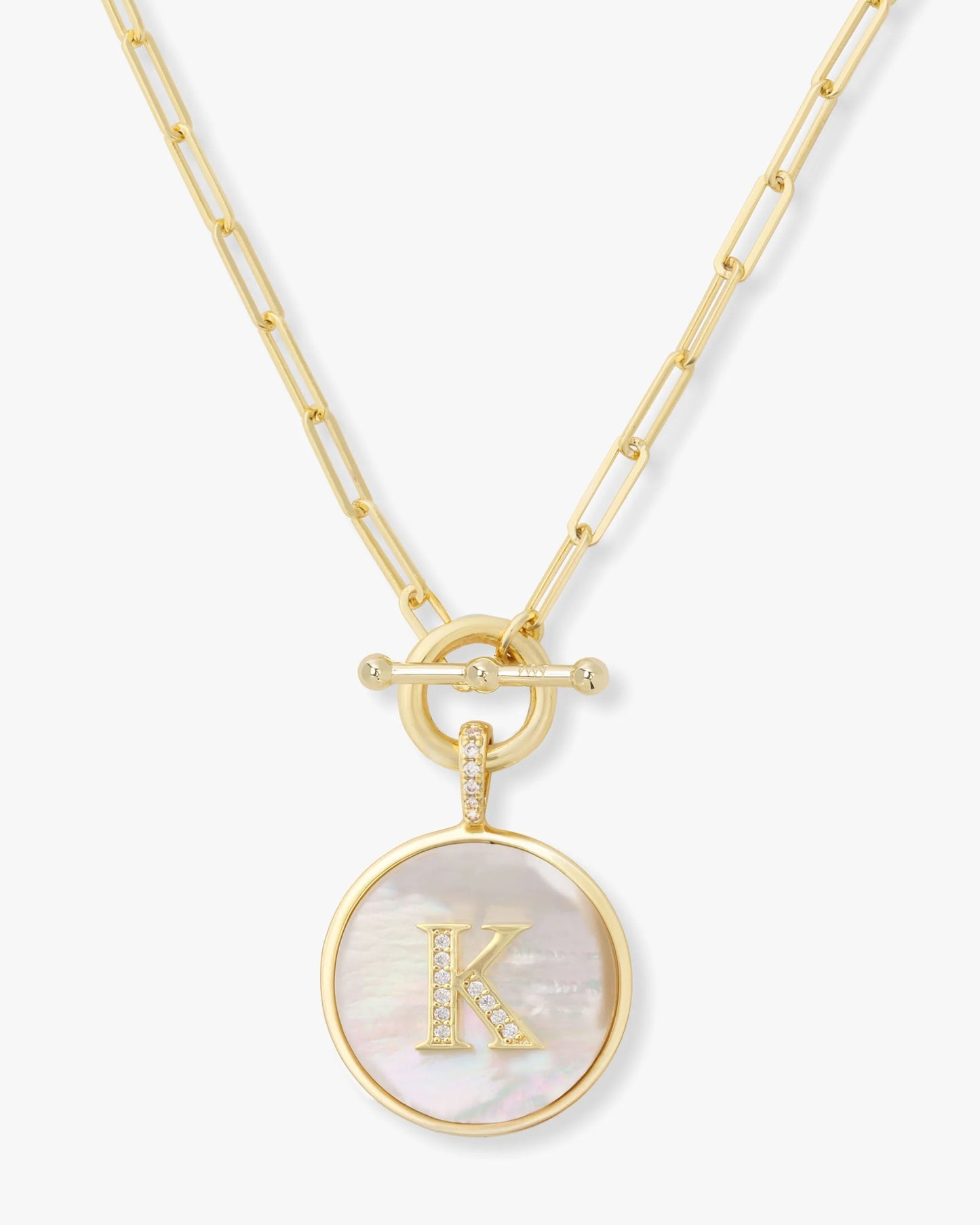 Melinda Maria Love Letters Gold Medallion Pendant Necklace