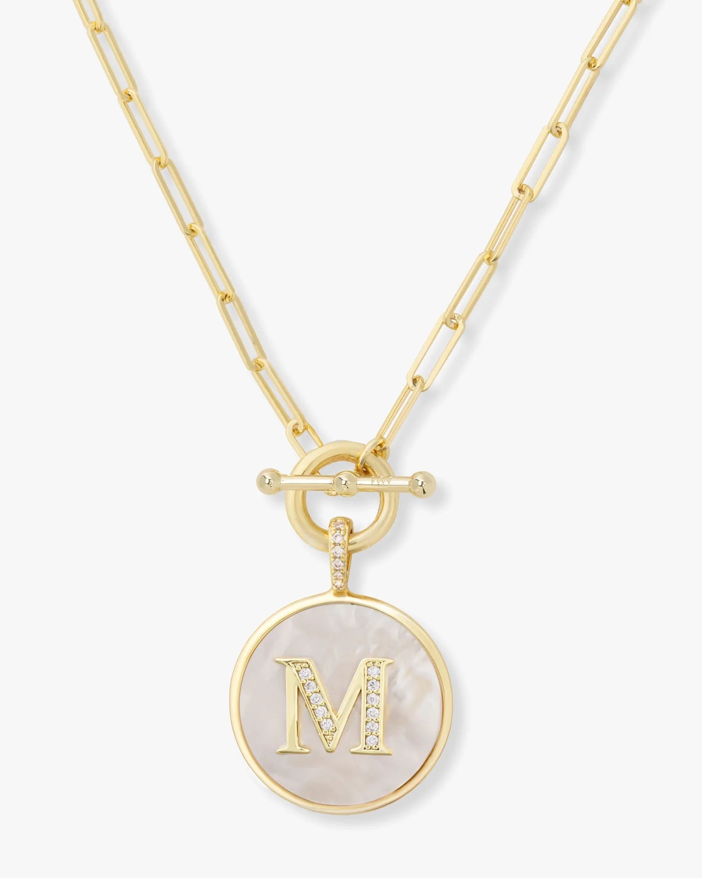 Melinda Maria Love Letters Gold Medallion Pendant Necklace