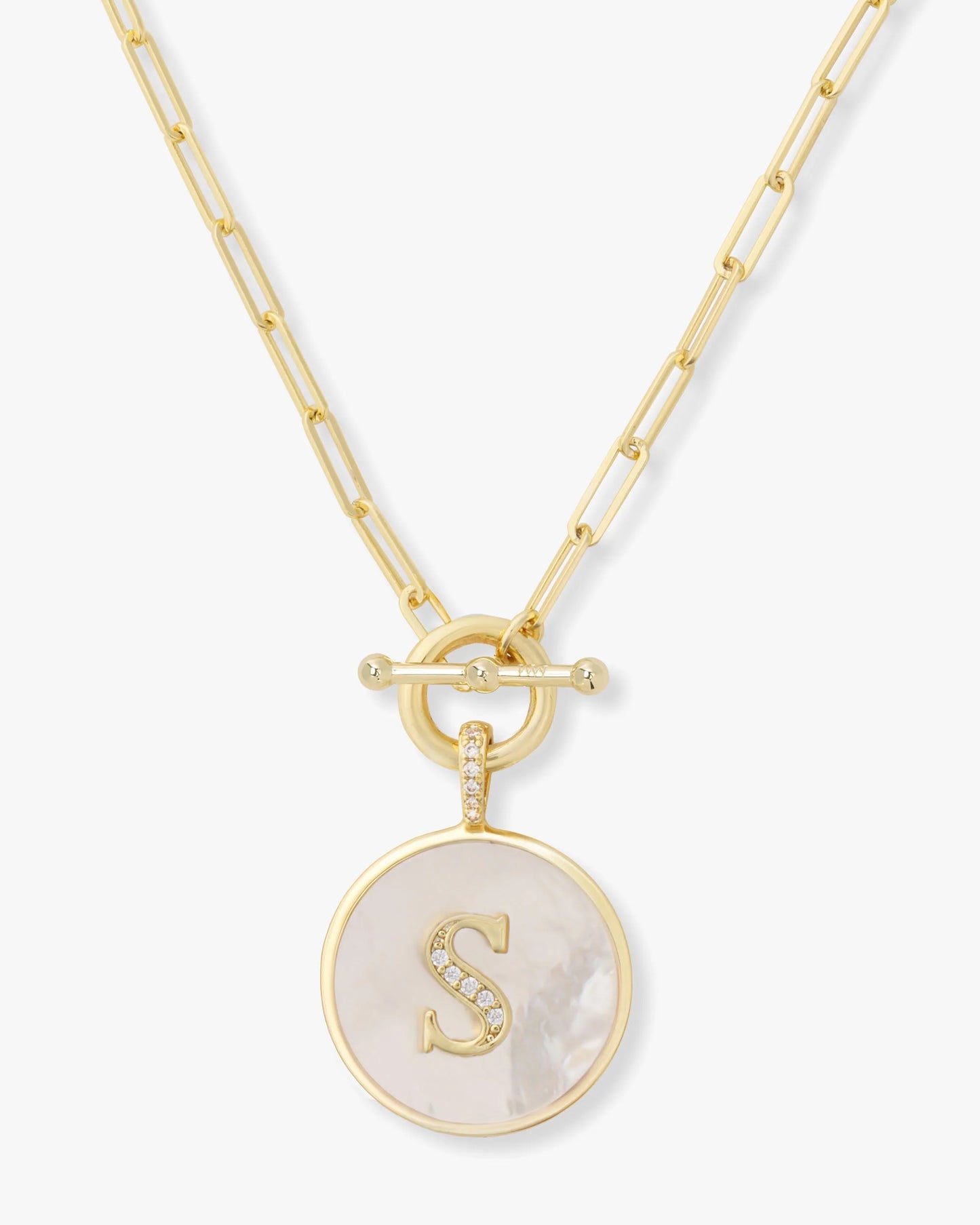 Melinda Maria Love Letters Gold Medallion Pendant Necklace