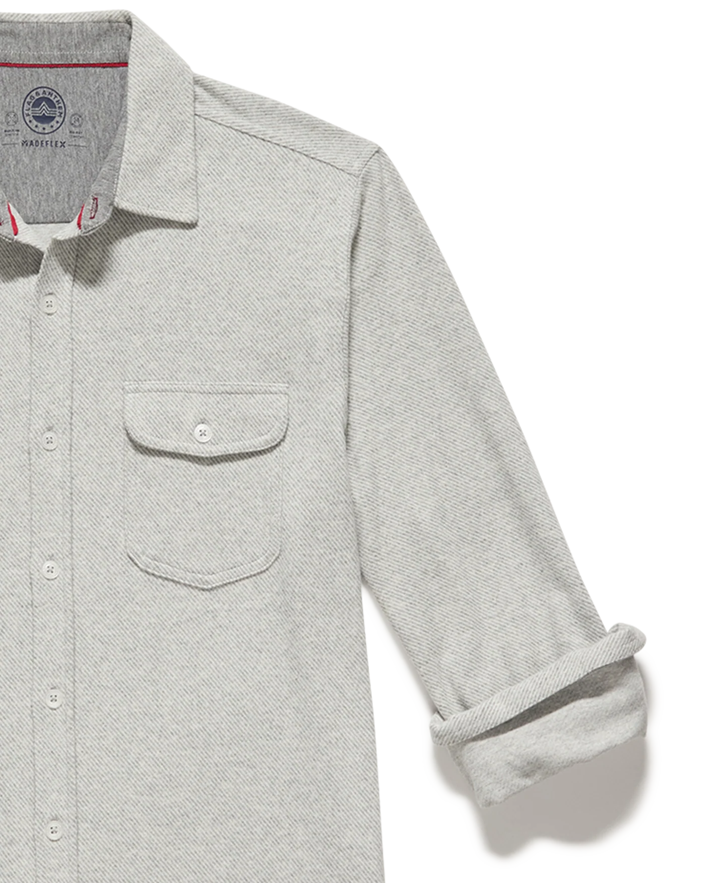 Flag & Anthem Light Grey HERO STRETCH FLANNEL SHIRT