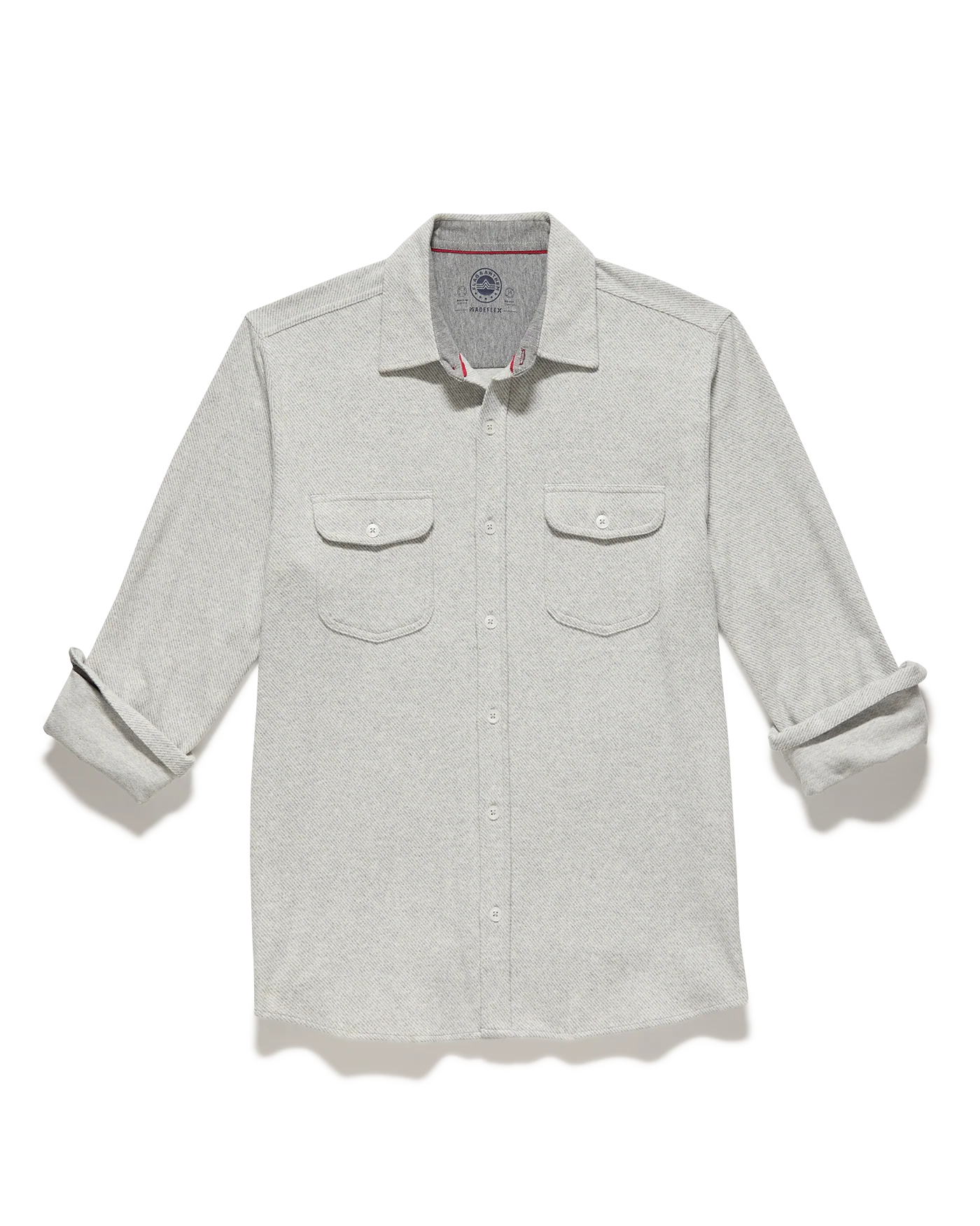 Flag & Anthem Light Grey HERO STRETCH FLANNEL SHIRT