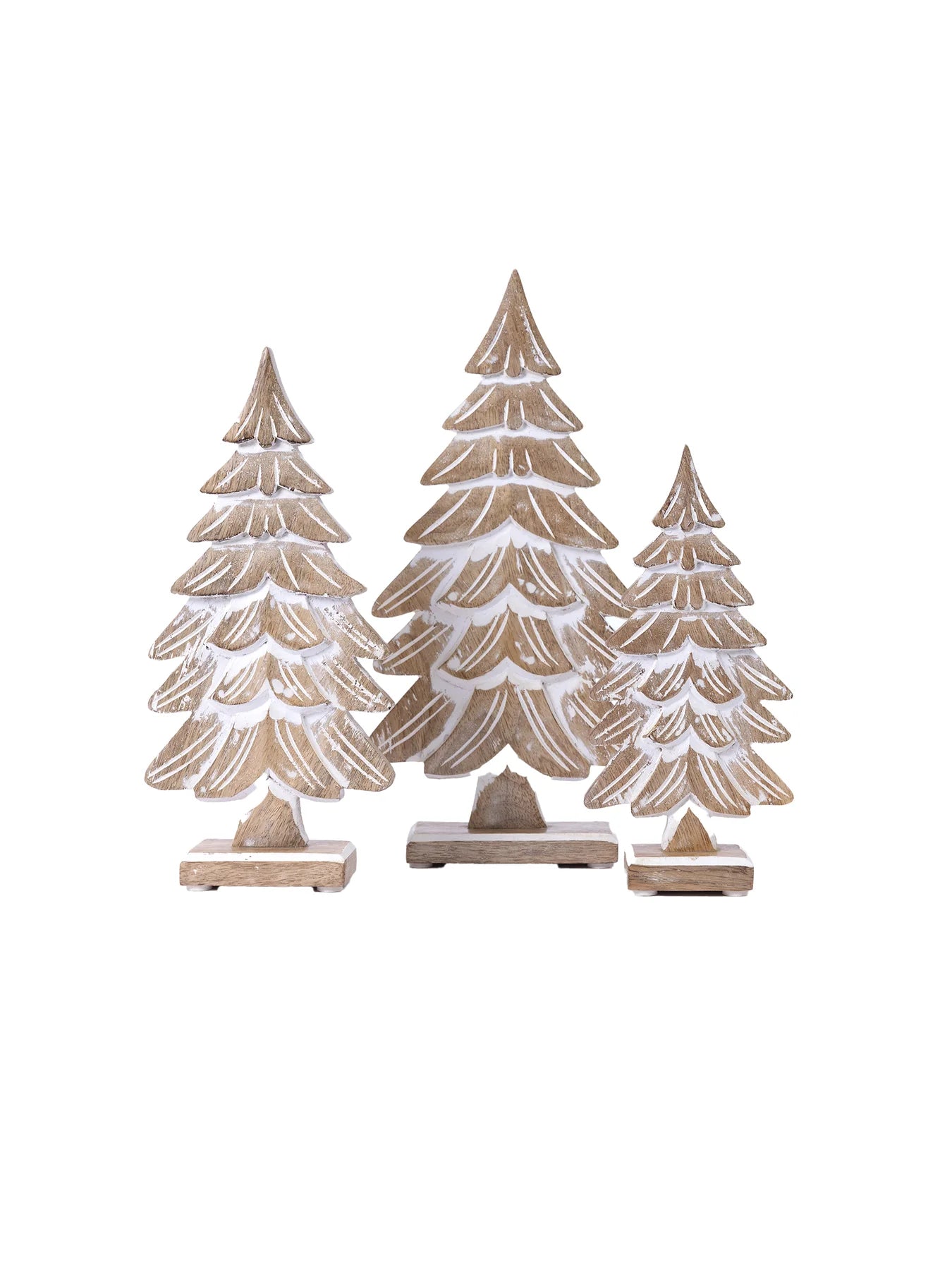 Carved Pine Wood Trees