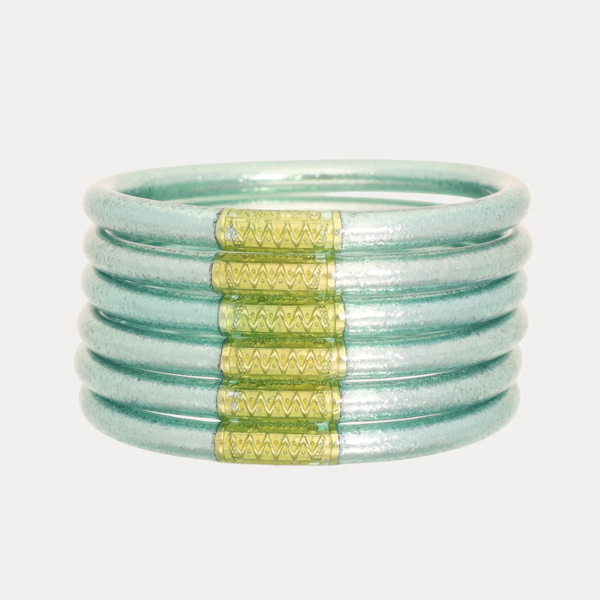 BuDha Girl MINT ALL WEATHER BANGLES® (SET OF 6) - SERENITY PRAYER