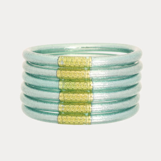 BuDha Girl MINT ALL WEATHER BANGLES® (SET OF 6) - SERENITY PRAYER