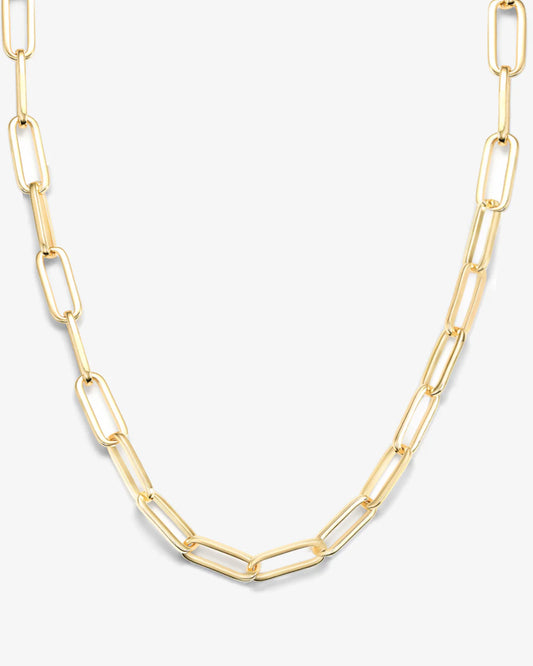 Melinda Maria Carrie Gold Paperclip Chain Necklace