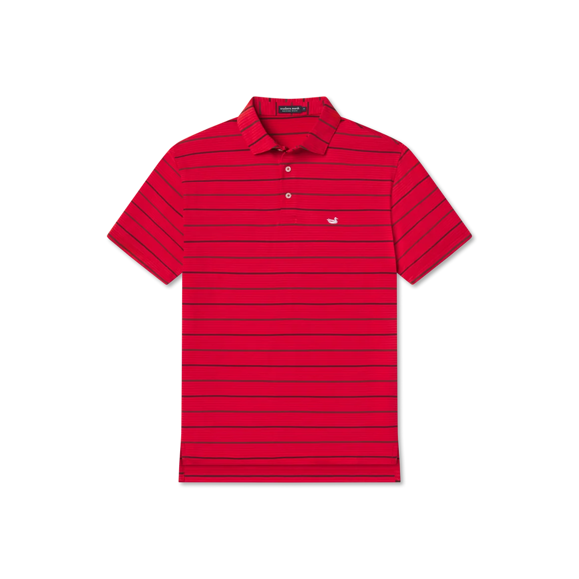 Southern Marsh Gridiron Stripe Performance Polo