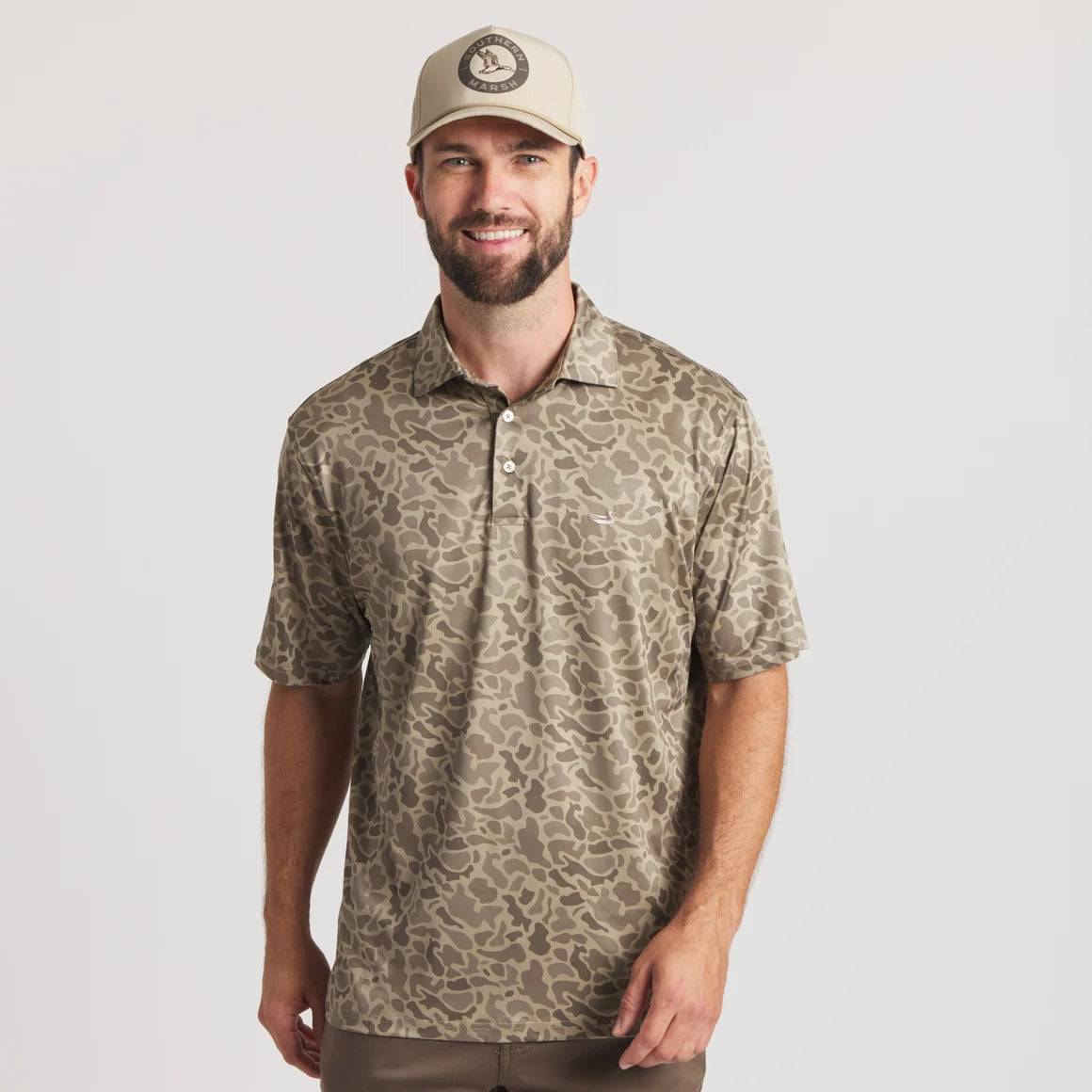 Southern Marsh Marsh Performance Polo - Retro Camo