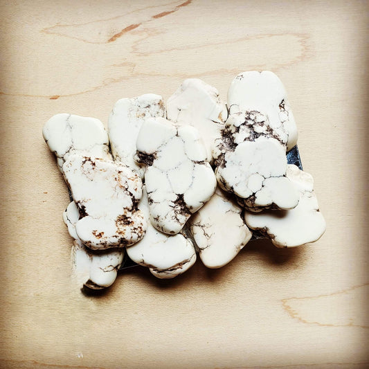 White Turquoise Slab Belt Buckle 902m
