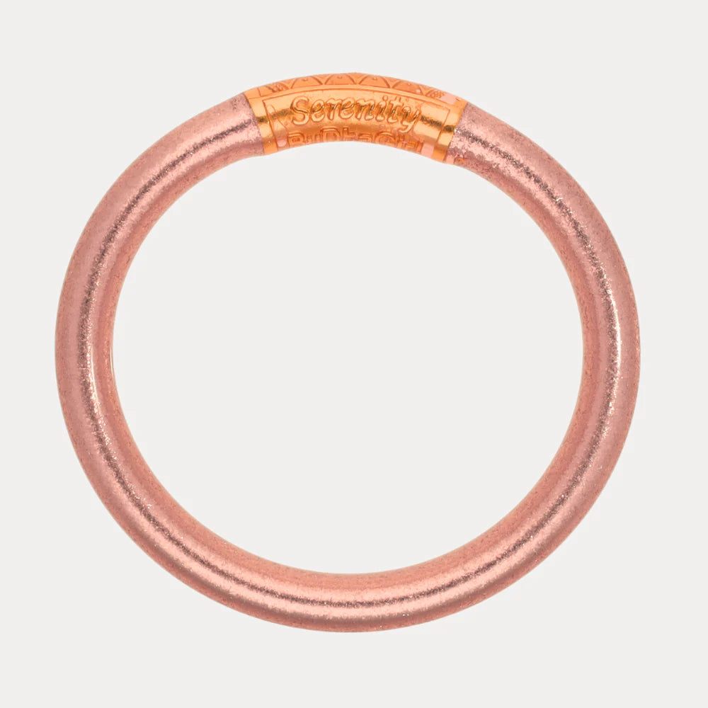 BuDha Girl Rose Gold TZUBBIE ALL WEATHER BANGLE® (AWB®) - SERENITY PRAYER