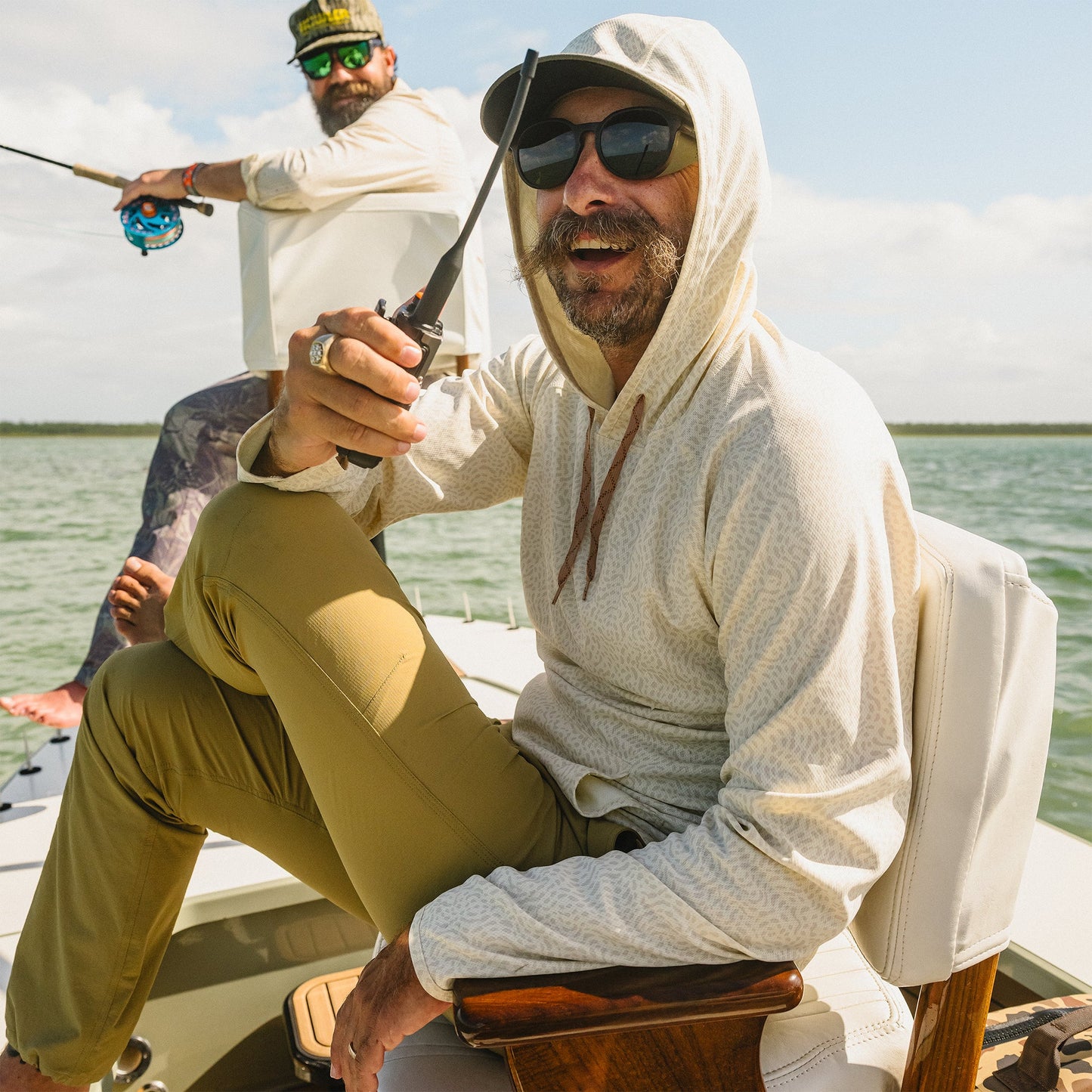 Howler Bros Loggerhead Hoodie - Pond Patterns : Bone