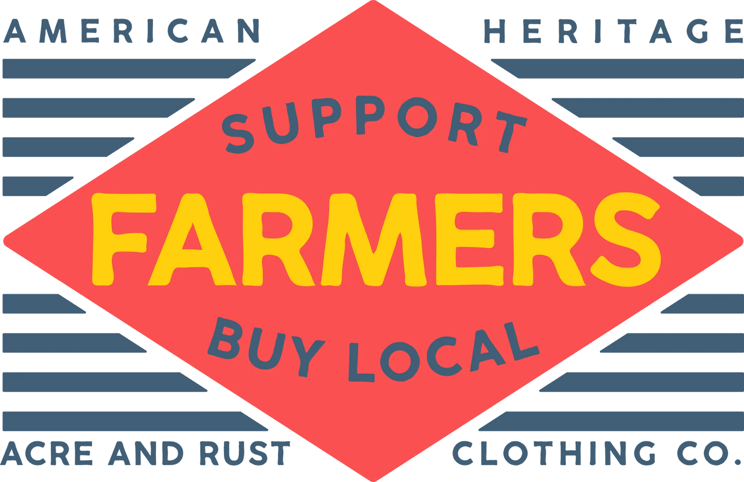 Acre + Rust Support Farmers Sticker