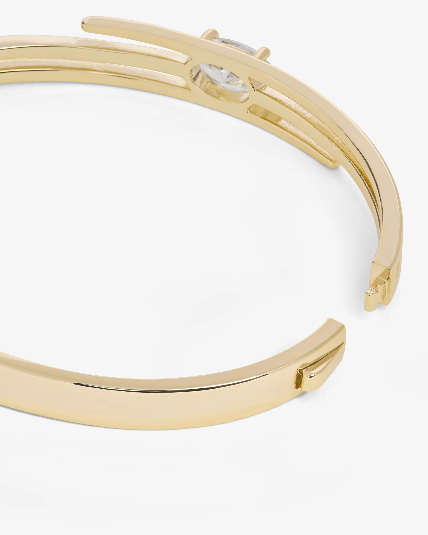 Melinda Maria She's On Point Lasso Cuff Gold|White Diamondettes