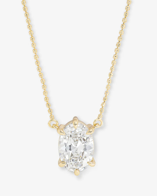 Melinda Maria She's On Point Necklace Gold|White Diamondettes