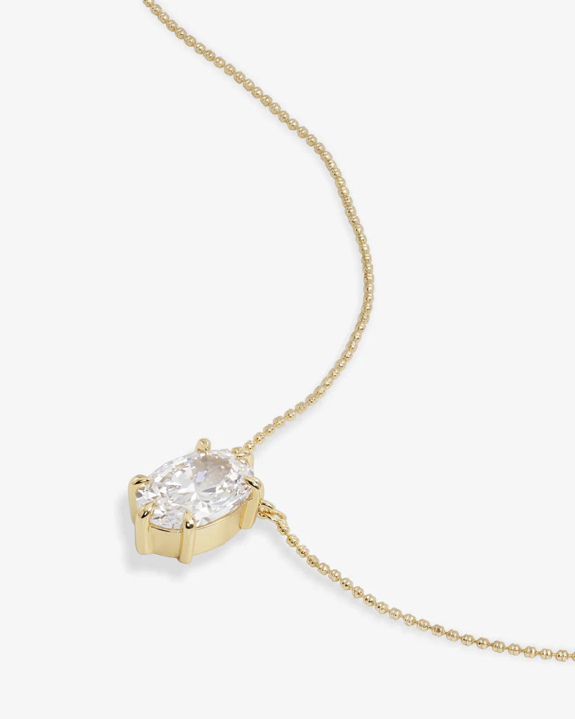 Melinda Maria She's On Point Necklace Gold|White Diamondettes