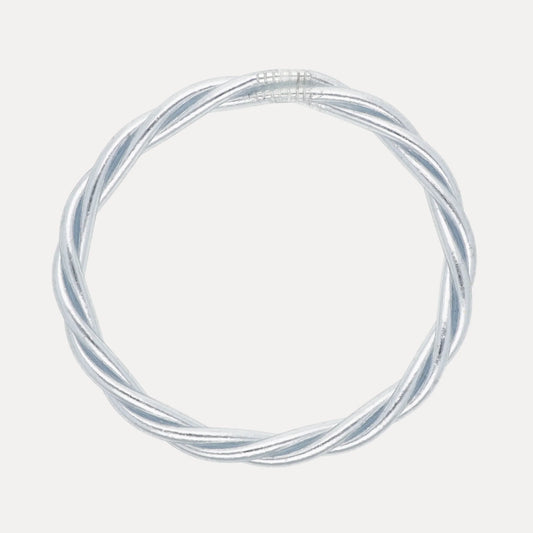 BuhDaGirl SILVER TWIST ALL WEATHER BANGLE®