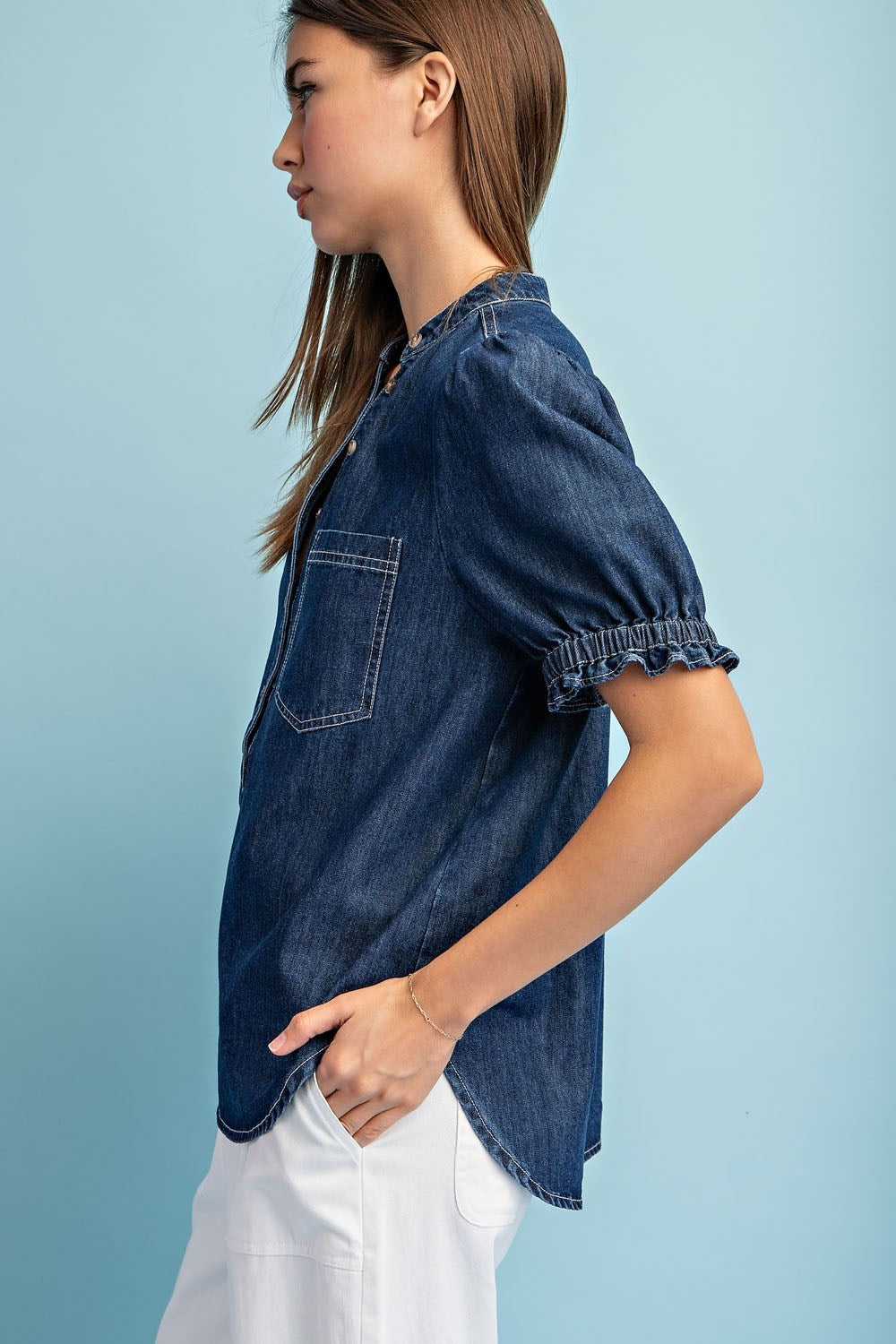 Marie Denim Top