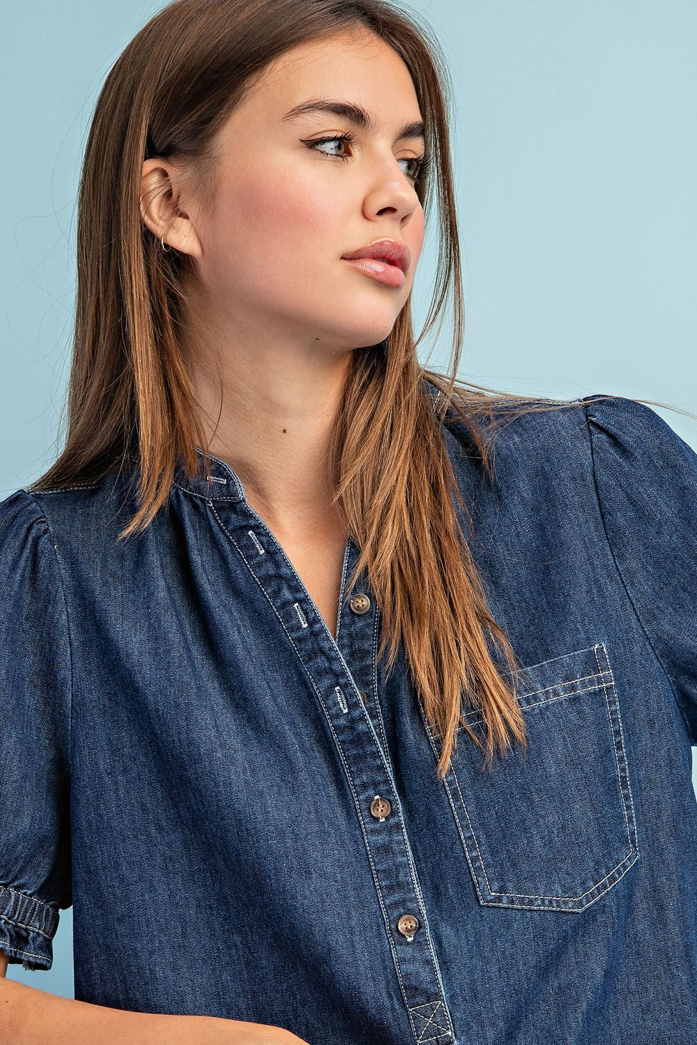 Marie Denim Top