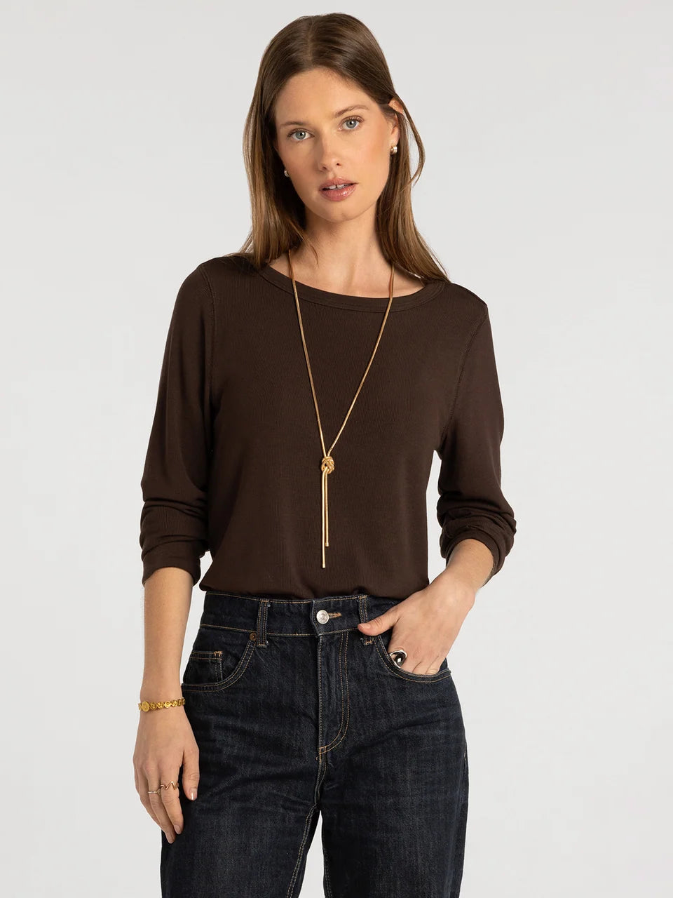 STACY TOP - Coffee Bean