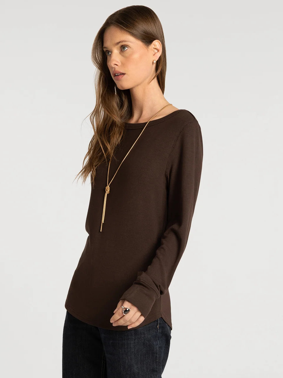 STACY TOP - Coffee Bean