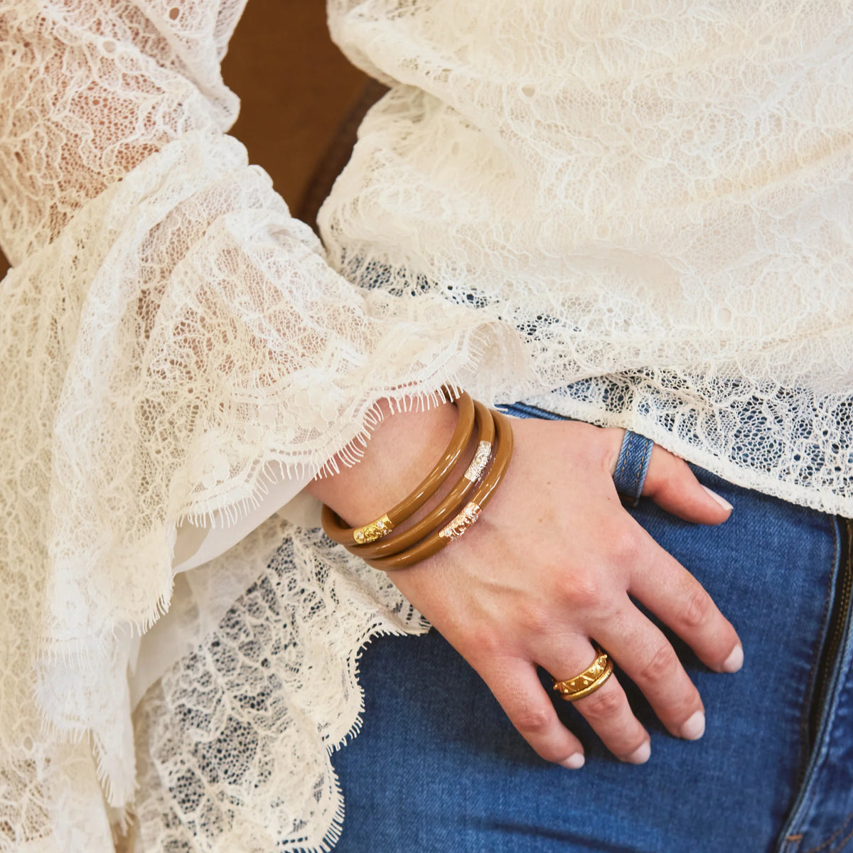 THREE KINGS ALL WEATHER BANGLES® (AWB®) - CARAMEL