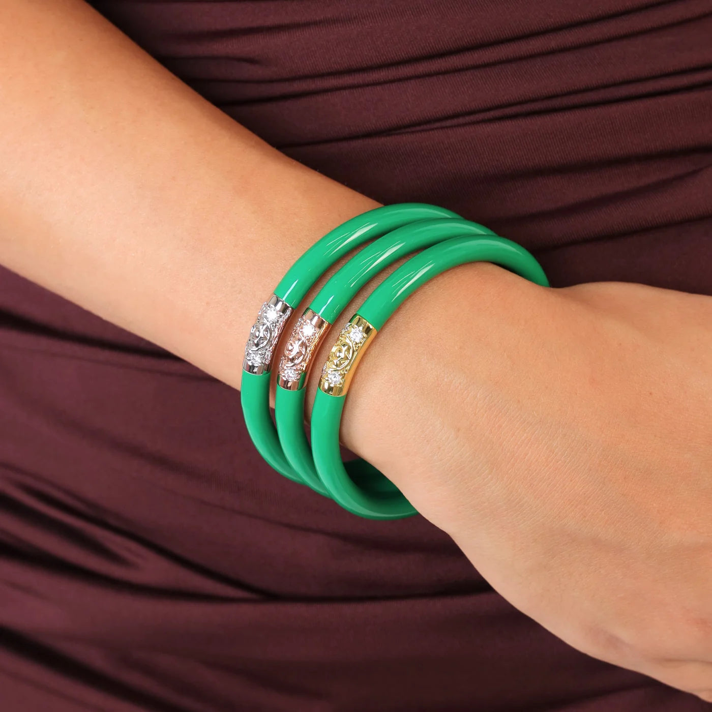 BuDhaGirl Three Kings All Weather Bangles® (AWB®) - Kelly