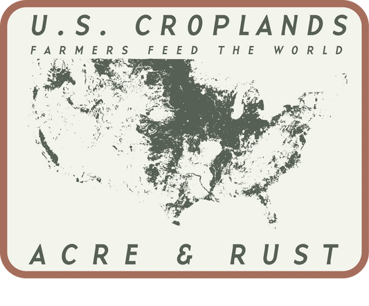 Acre + Rust Croplands Map Sticker
