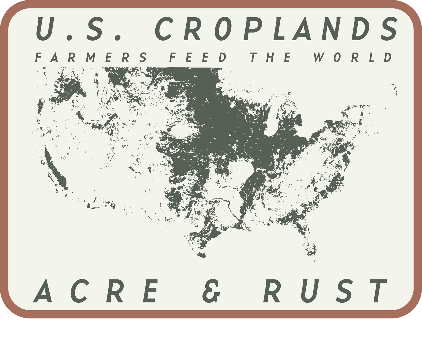 Acre + Rust Croplands Map Sticker