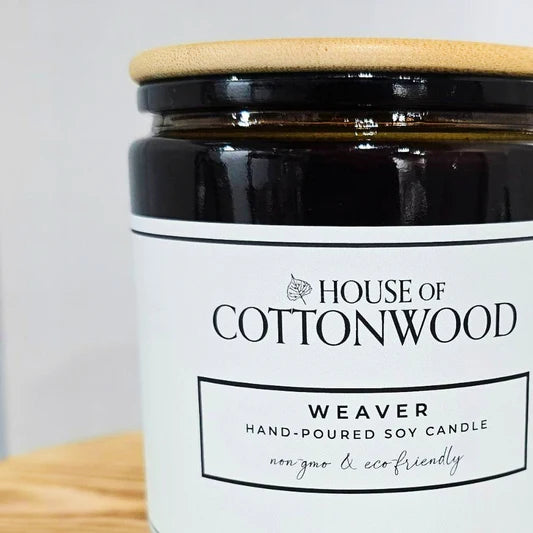 House of Cottonwood WEAVER HAND POURED SOY CANDLE