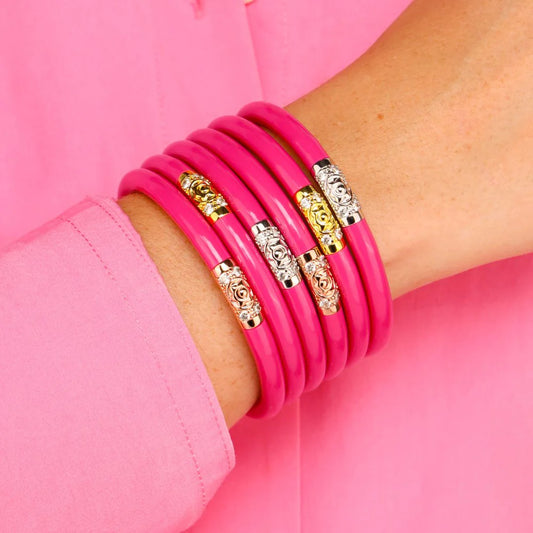 BuDha Girl THREE KINGS ALL WEATHER BANGLES® (AWB®) - EPIC PINK