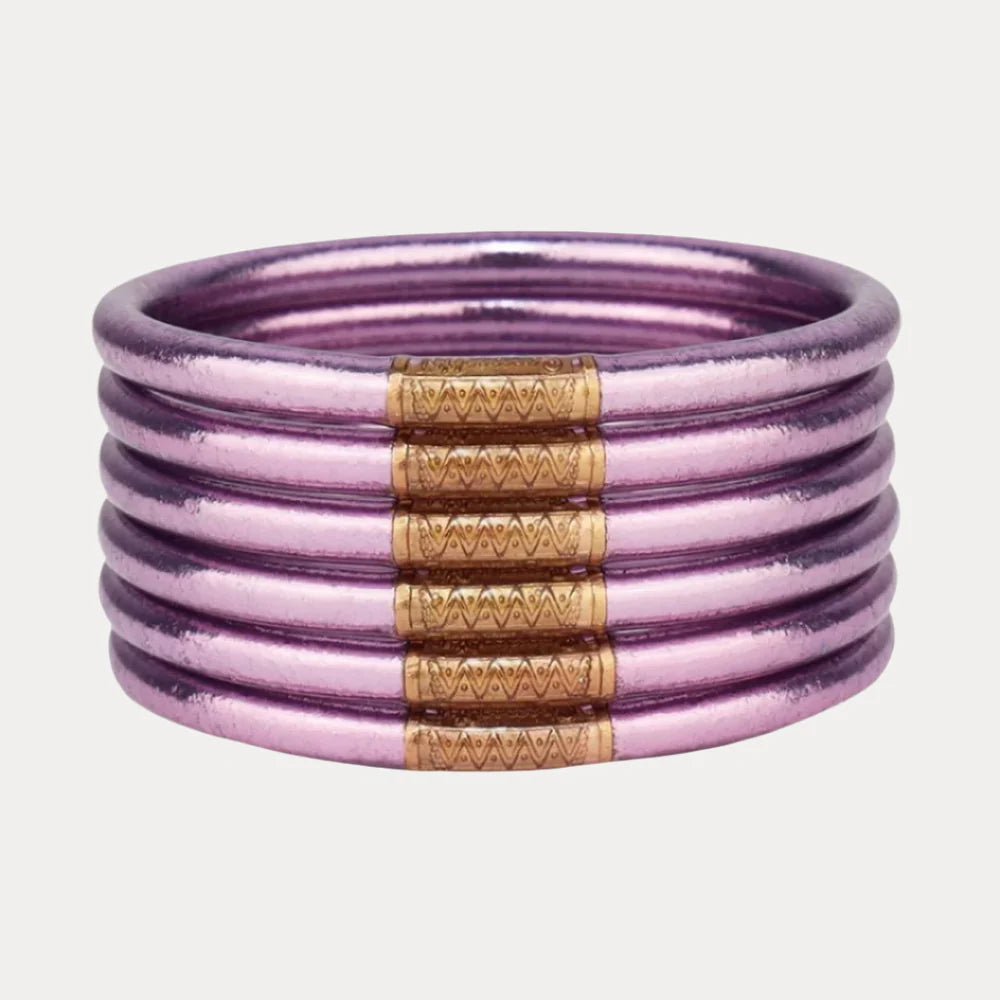BuDha Girl LILA ALL WEATHER BANGLES® (SET OF 6) - SERENITY PRAYER