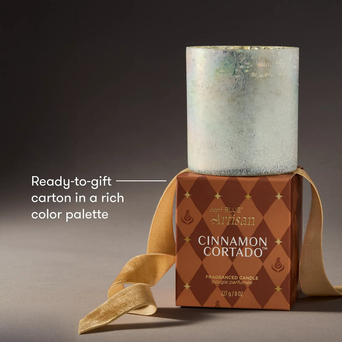 Capri-Blue Cinnamon Cortado Winter Bazaar Boxed Tumbler Candle