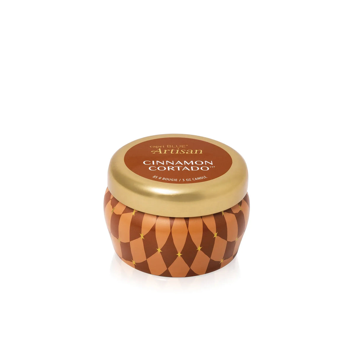 Capri-Blue Cinnamon Cortado Winter Bazaar Mini Tin Candle
