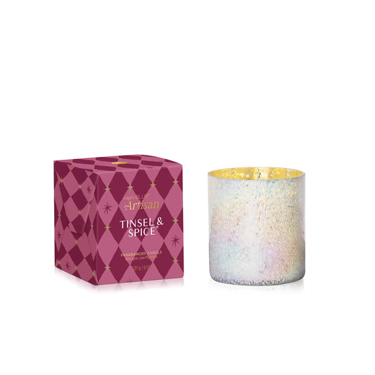 Capri-Blue Tinsel & Spice Winter Bazaar Boxed Tumbler Candle