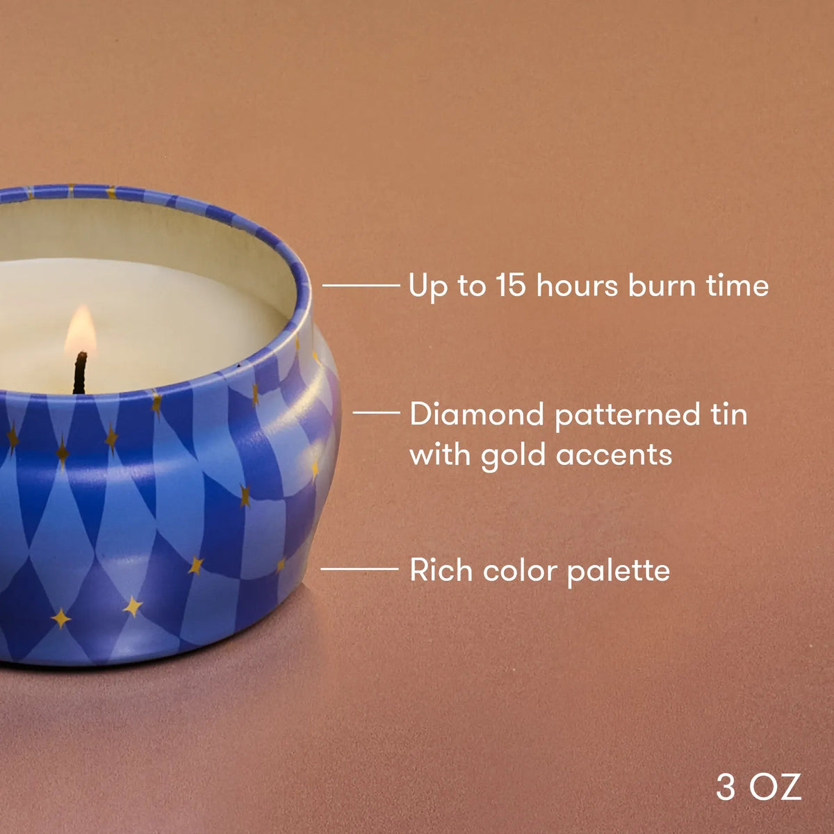 Carpi-Blue Volcano Winter Bazaar Mini Tin Candle